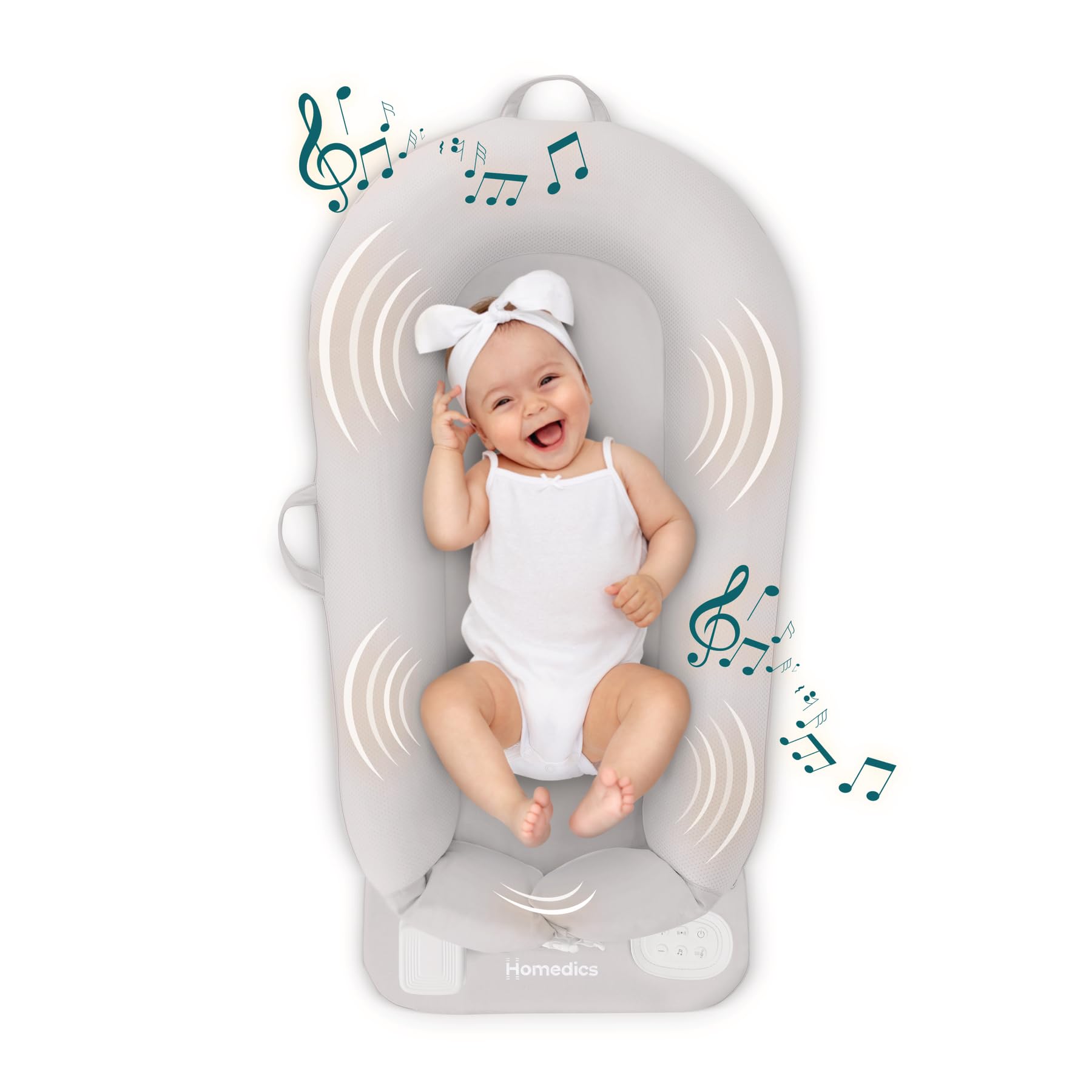 Foto 2 pulgar | Cojín Calmante Para Bebés Homedics 3 En 1, Relajante, Gris, Recargable - Venta Internacional.