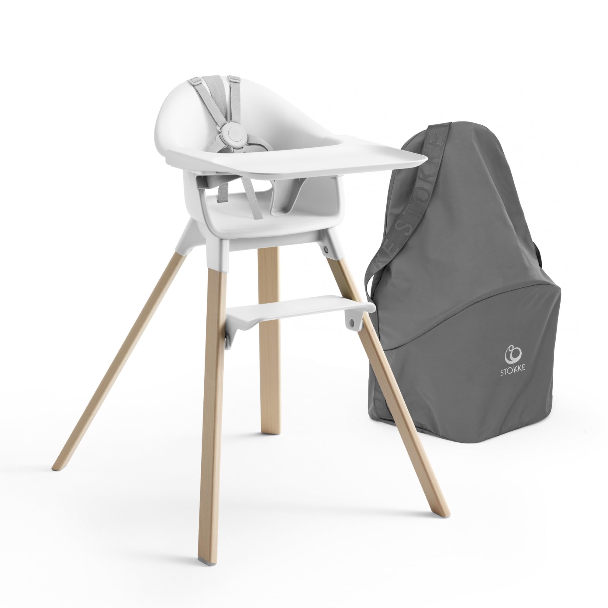 Foto 2 pulgar | Trona Stokke Clikk Cloud Grey Con Bolsa De Viaje Gris 6-36 M - Venta Internacional.
