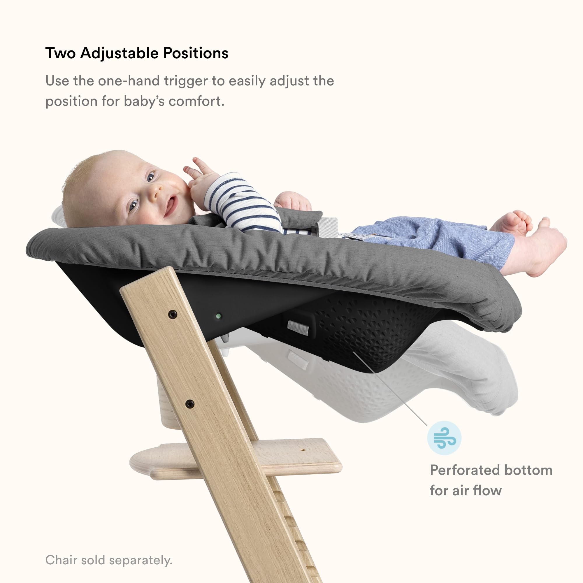 Foto 4 pulgar | Set De Silla Stokke Tripp Trapp Para Recién Nacidos, Antracita, Hasta 9 Kg - Venta Internacional.