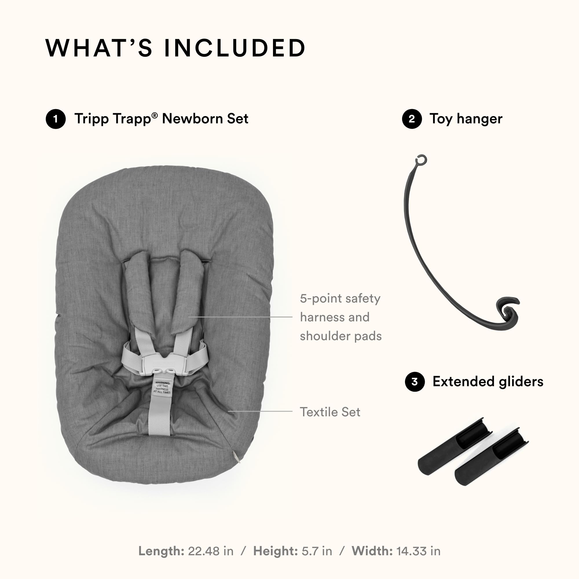 Foto 6 pulgar | Set De Silla Stokke Tripp Trapp Para Recién Nacidos, Antracita, Hasta 9 Kg - Venta Internacional.
