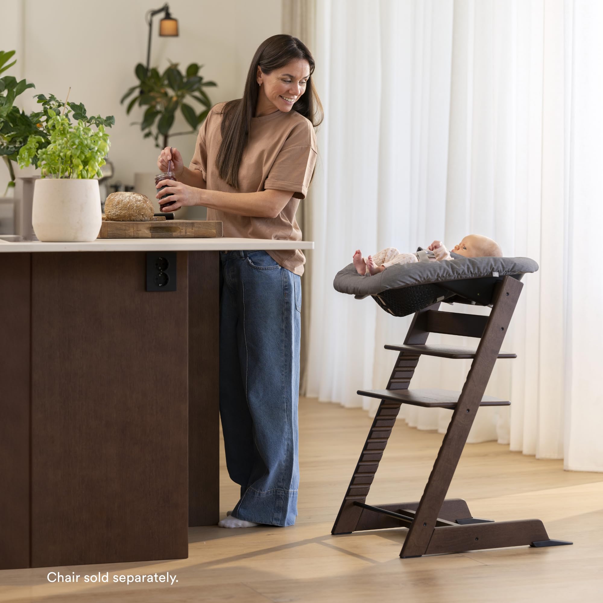 Foto 7 pulgar | Set De Silla Stokke Tripp Trapp Para Recién Nacidos, Antracita, Hasta 9 Kg - Venta Internacional.
