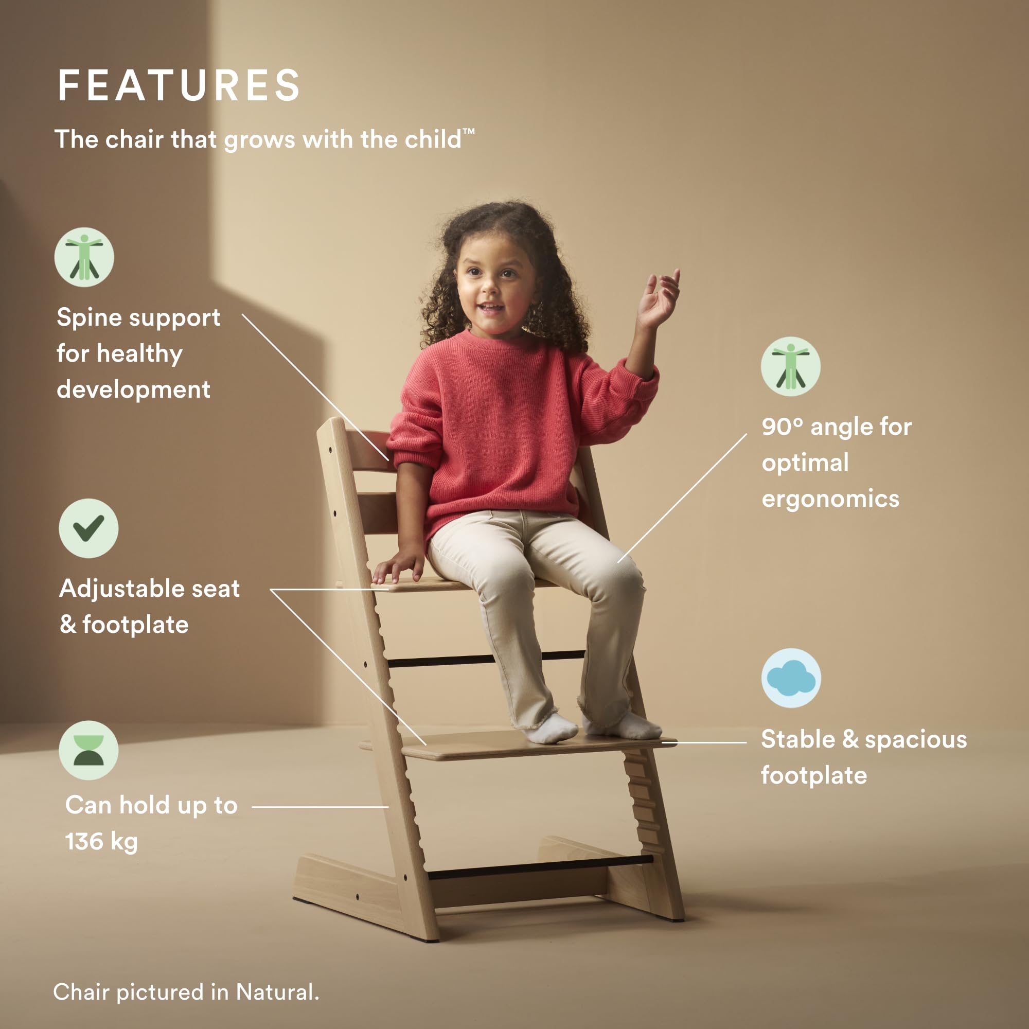 Foto 3 pulgar | Silla Stokke Tripp Trapp Terracotta Ajustable Terracota - Venta Internacional.