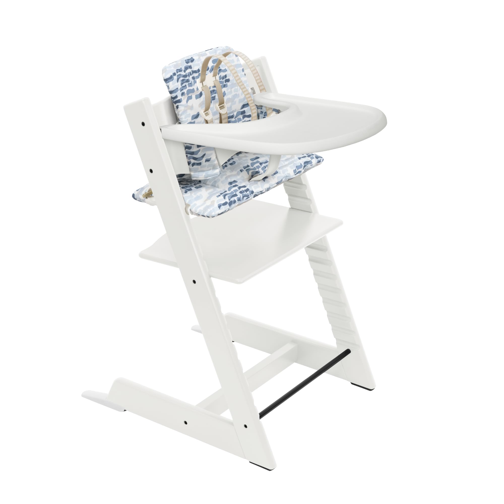 Foto 1 | Trona Stokke Tripp Trapp Con Cojín Y Bandeja Blanco/azul - Venta Internacional.