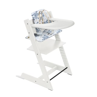 Foto 1 | Trona Stokke Tripp Trapp Con Cojín Y Bandeja Blanco/azul - Venta Internacional.