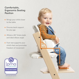Foto 5 | Trona Stokke Tripp Trapp Con Cojín Y Bandeja Blanco/azul - Venta Internacional.