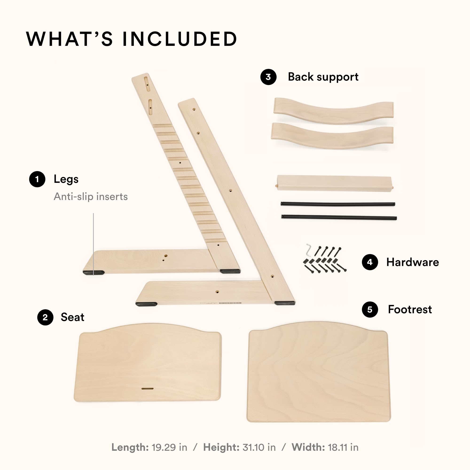Foto 4 pulgar | Trona Stokke Tripp Trapp De Madera Natural Ajustable - Venta Internacional.