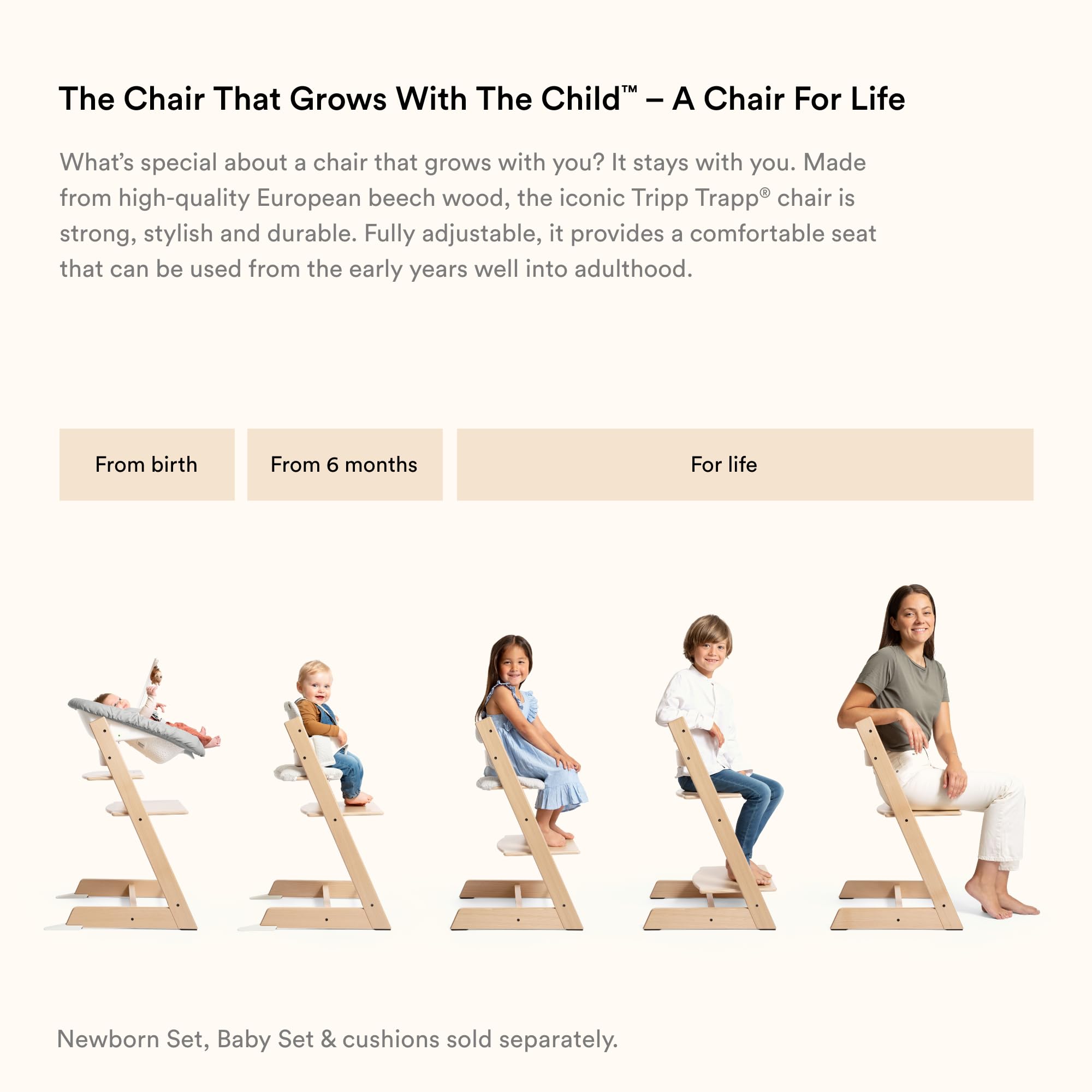 Foto 5 | Trona Stokke Tripp Trapp De Madera Natural Ajustable - Venta Internacional.