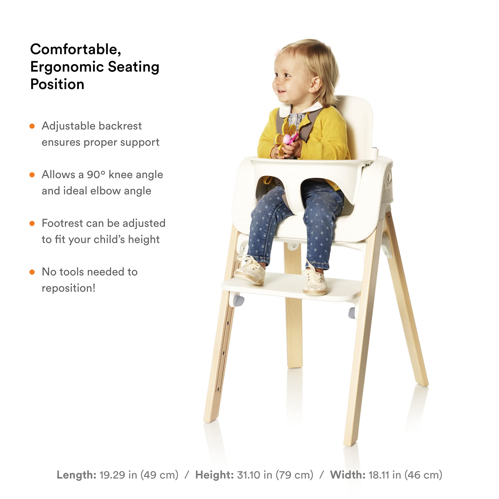 Foto 6 pulgar | Set De Bebé Stokke Steps Negro Para Trona A Partir De 6 Meses Con Arnés - Venta Internacional.