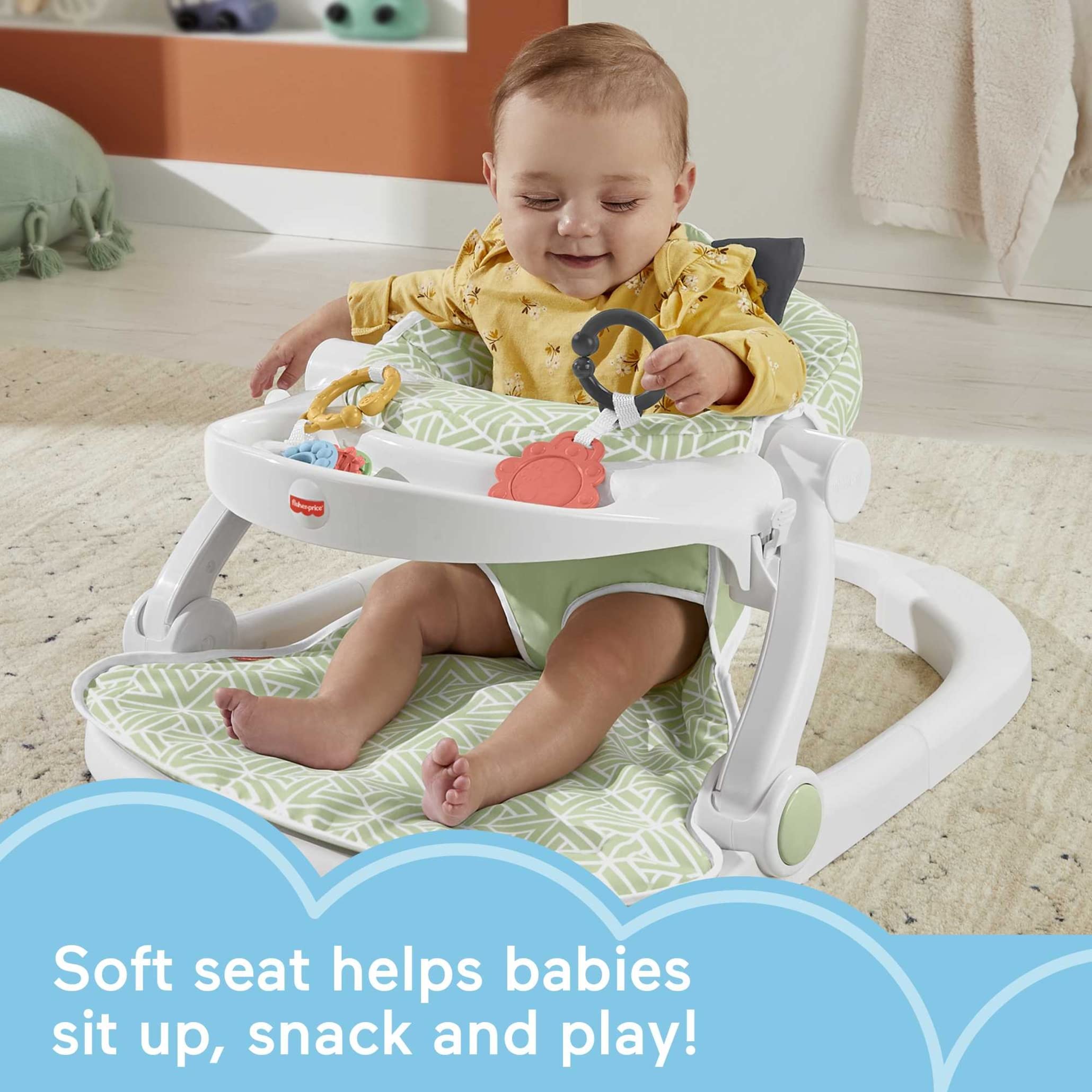Foto 3 pulgar | Silla Portátil Para Bebés Fisher-price Sit-me-up Con Bandeja Para Aperitivos - Venta Internacional.