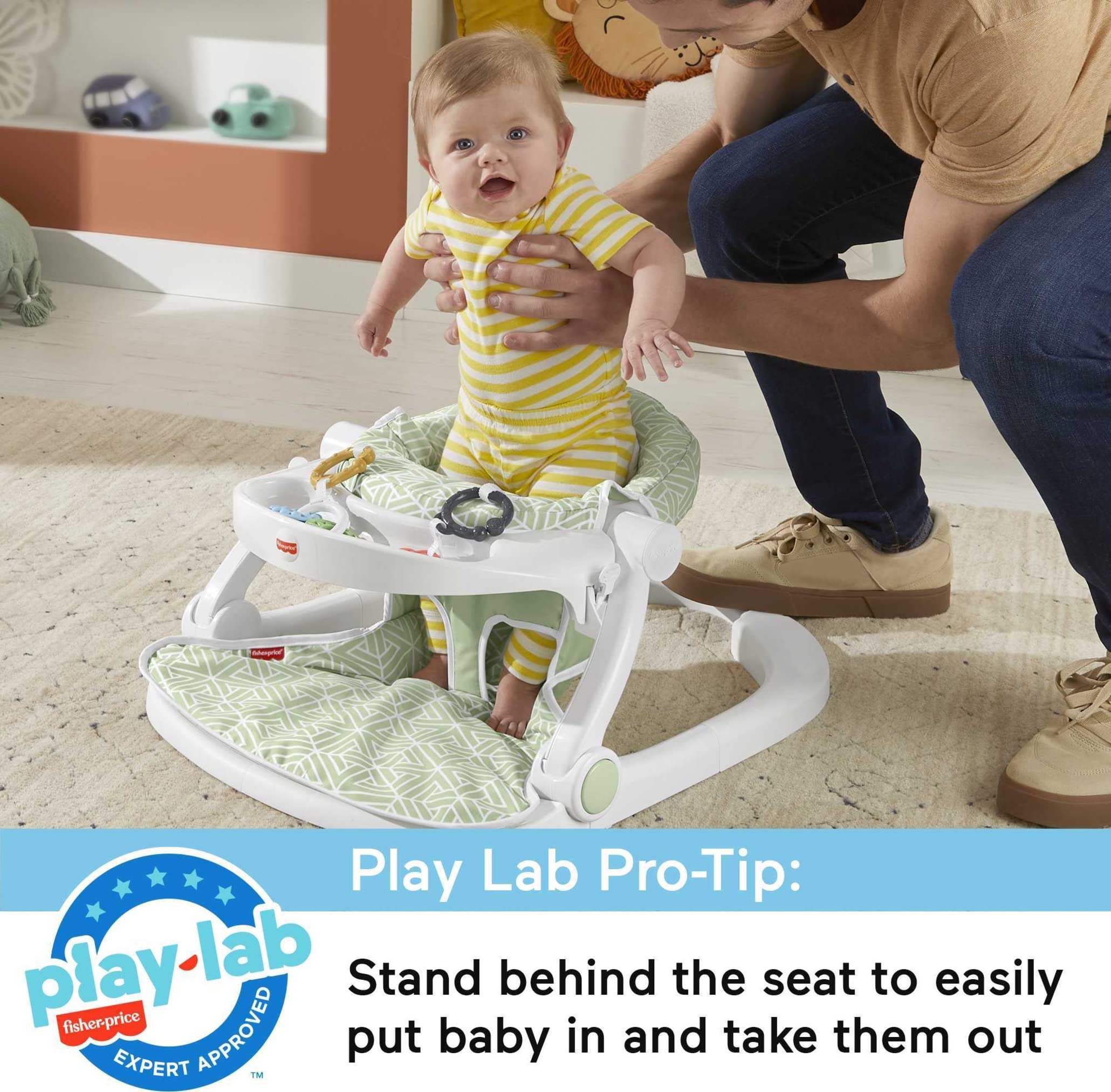Foto 6 pulgar | Silla Portátil Para Bebés Fisher-price Sit-me-up Con Bandeja Para Aperitivos - Venta Internacional.
