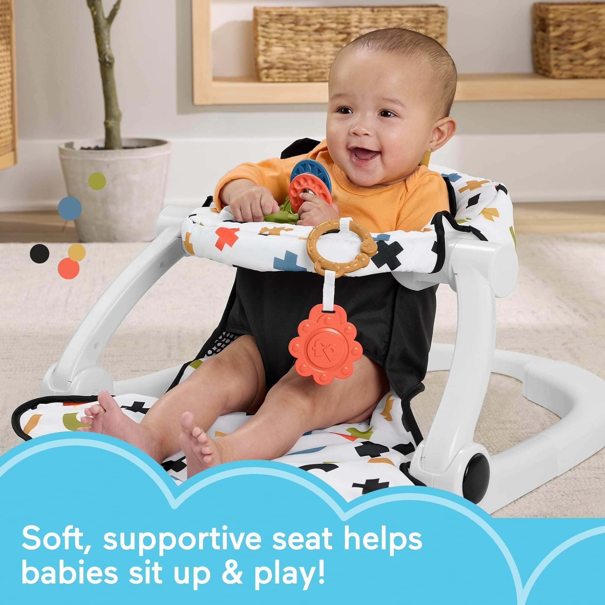 Foto 3 pulgar | Silla Portátil Para Bebés Fisher-price Cute Cow Sit-me-up - Venta Internacional.
