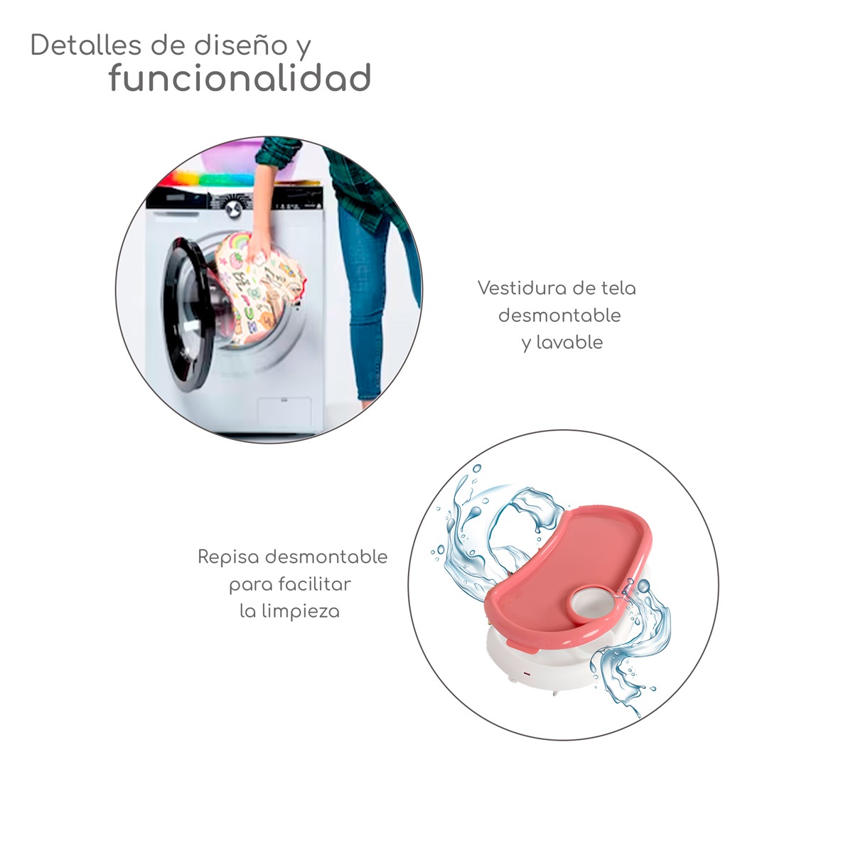 Foto 4 pulgar | Periquera Para Bebe Silla Alta Para Comer Escritorio - Rosa