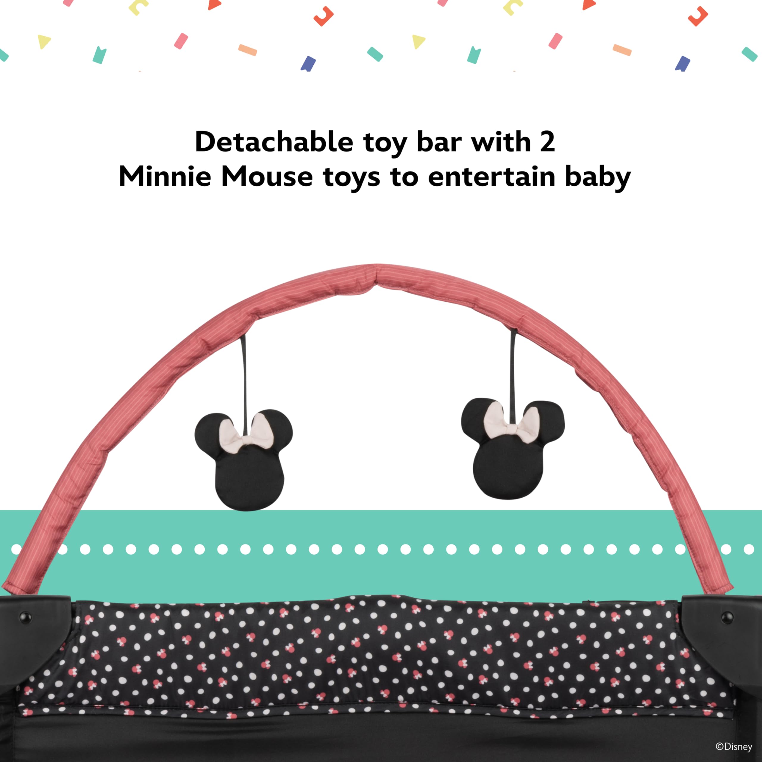 Foto 5 pulgar | Play Yard Disney Baby Classic Minnie Mouse Con Mecedora - Venta Internacional.