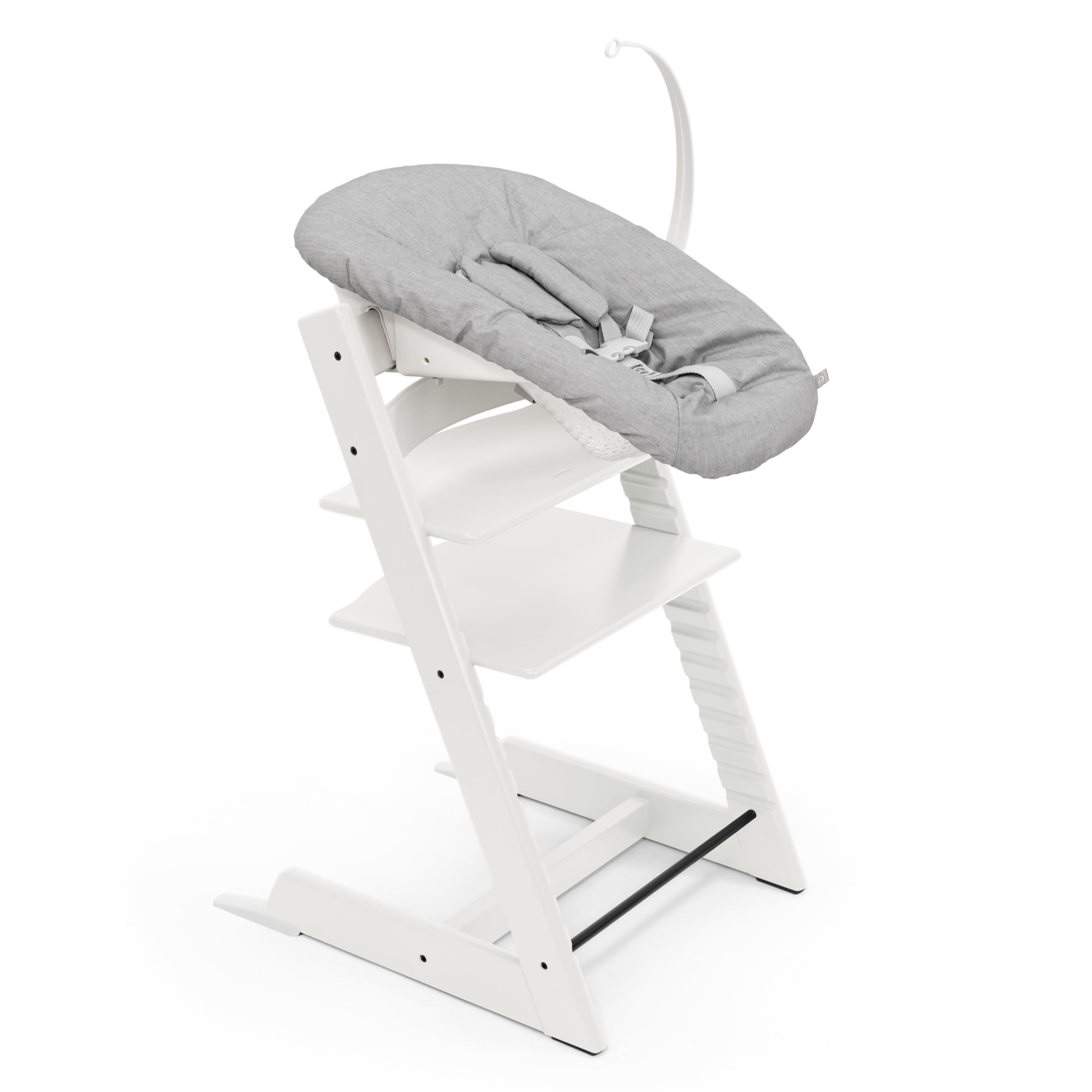 Set De Silla Tripp Trapp Para Recién Nacidos Stokke Blanco/gris De Hasta 9 Kg - Venta Internacional.