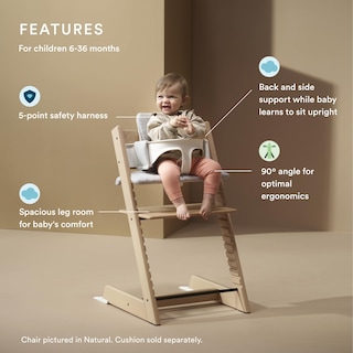 Foto 2 | Silla Alta Stokke Tripp Trapp Oak Natural Con Juego Para Bebés De 6 A 36 M - Venta Internacional.