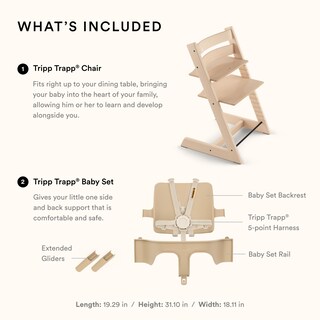 Foto 4 | Silla Alta Stokke Tripp Trapp Oak Natural Con Juego Para Bebés De 6 A 36 M - Venta Internacional.