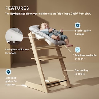 Foto 2 | Set De Trona Stokke Tripp Trapp Natural + Para Recién Nacidos, Color Gris - Venta Internacional.