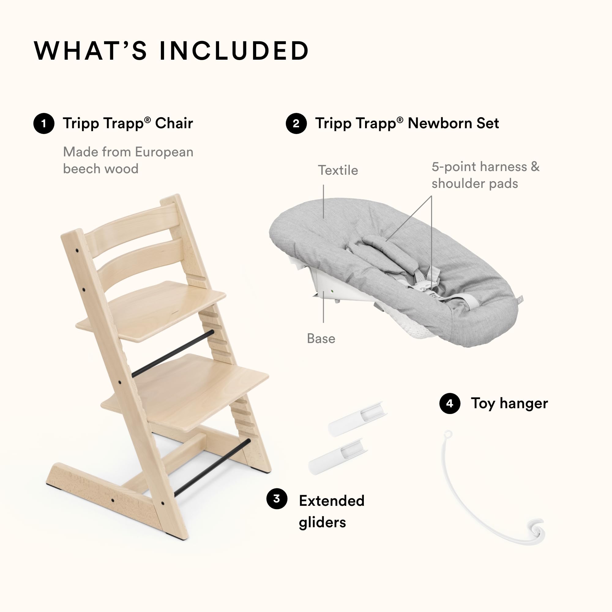 Foto 4 pulgar | Set De Trona Stokke Tripp Trapp Natural + Para Recién Nacidos, Color Gris - Venta Internacional.