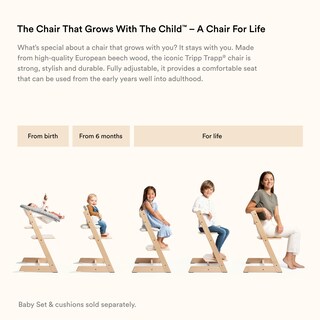 Foto 6 | Set De Trona Stokke Tripp Trapp Natural + Para Recién Nacidos, Color Gris - Venta Internacional.
