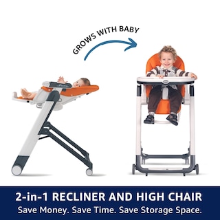 Foto 2 | Trona Peg Perego Siesta Grow Con Sillón Reclinable Para Bebés, Color Beige - Venta Internacional.