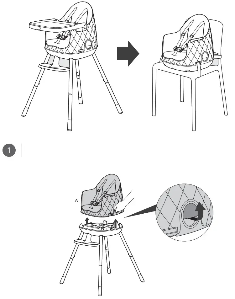 Foto 7 | Silla para comer Keter Verde