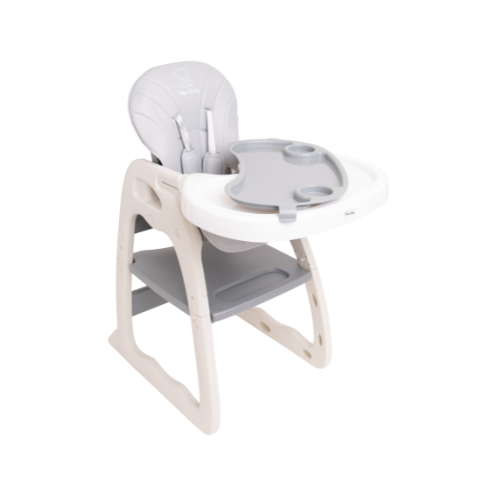 Foto 2 pulgar | Silla Alta Periquera Gris Convertible A Escritorio (mesa Y Silla) Infantil Peke Baby