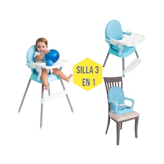 Foto 3 | Silla Periquera Peke Baby Portátil 3 en 1 Azul
