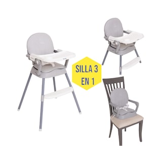 Foto 3 | Silla Periquera Portátil Peke Baby 3 en 1 Gris