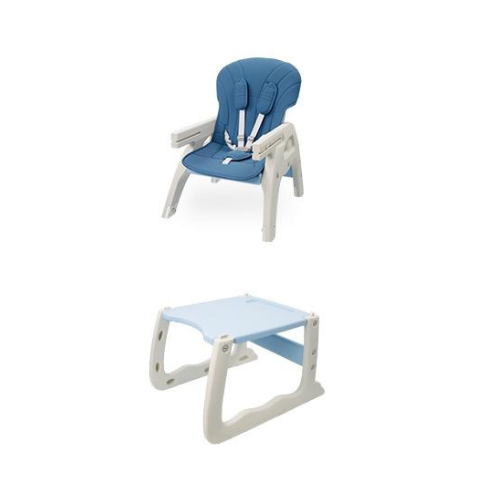 Foto 4 pulgar | Silla Alta Periquera Azul Convertible A Escritorio (mesa Y Silla) Infantil Peke Baby