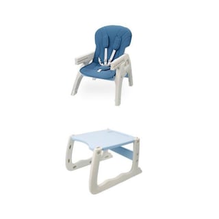 Foto 3 | Silla Alta Periquera Azul Convertible A Escritorio (mesa Y Silla) Infantil Peke Baby