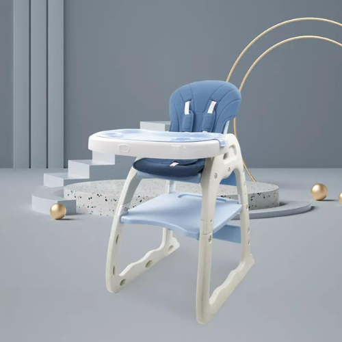 Foto 4 | Silla Alta Periquera Azul Convertible A Escritorio (mesa Y Silla) Infantil Peke Baby
