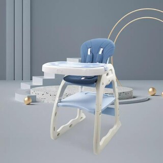 Foto 4 | Silla Alta Periquera Azul Convertible A Escritorio (mesa Y Silla) Infantil Peke Baby