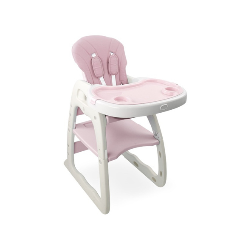 Silla Alta Periquera Rosa Convertible A Escritorio (silla Y Mesa) Infantil Peke Baby