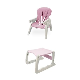 Foto 2 | Silla Alta Periquera Rosa Convertible A Escritorio (silla Y Mesa) Infantil Peke Baby