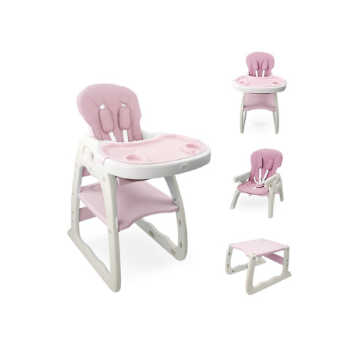 Foto 4 pulgar | Silla Alta Periquera Rosa Convertible A Escritorio (silla Y Mesa) Infantil Peke Baby