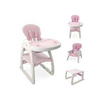 Foto 3 | Silla Alta Periquera Rosa Convertible A Escritorio (silla Y Mesa) Infantil Peke Baby
