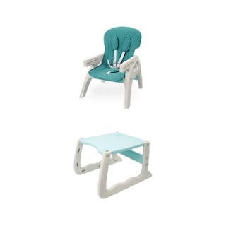 Foto 3 | Silla Alta Periquera Verde Convertible A Escritorio (mesa Y Silla) Infantil Peke Baby