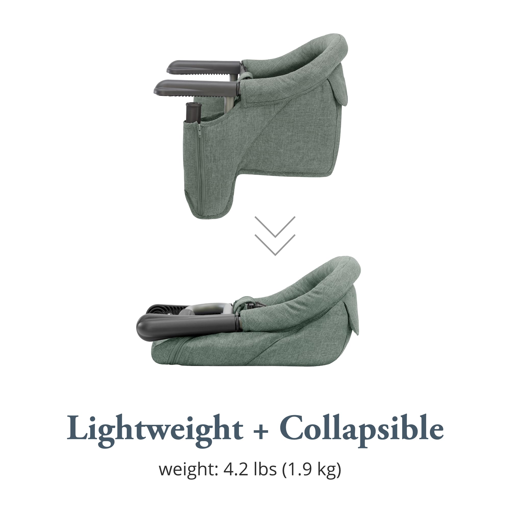 Foto 4 pulgar | Trona Portátil Inglesina Fast Table Pino Green Melange - Venta Internacional.