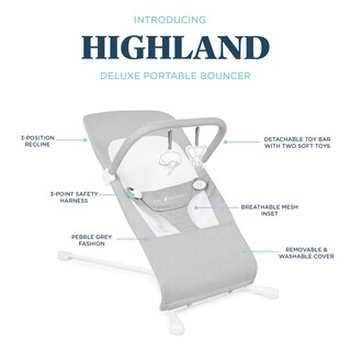Foto 3 | Baby Bouncer Baby Delight Highland Para Bebés De 0 A 6 Meses, Color Gris - Venta Internacional.