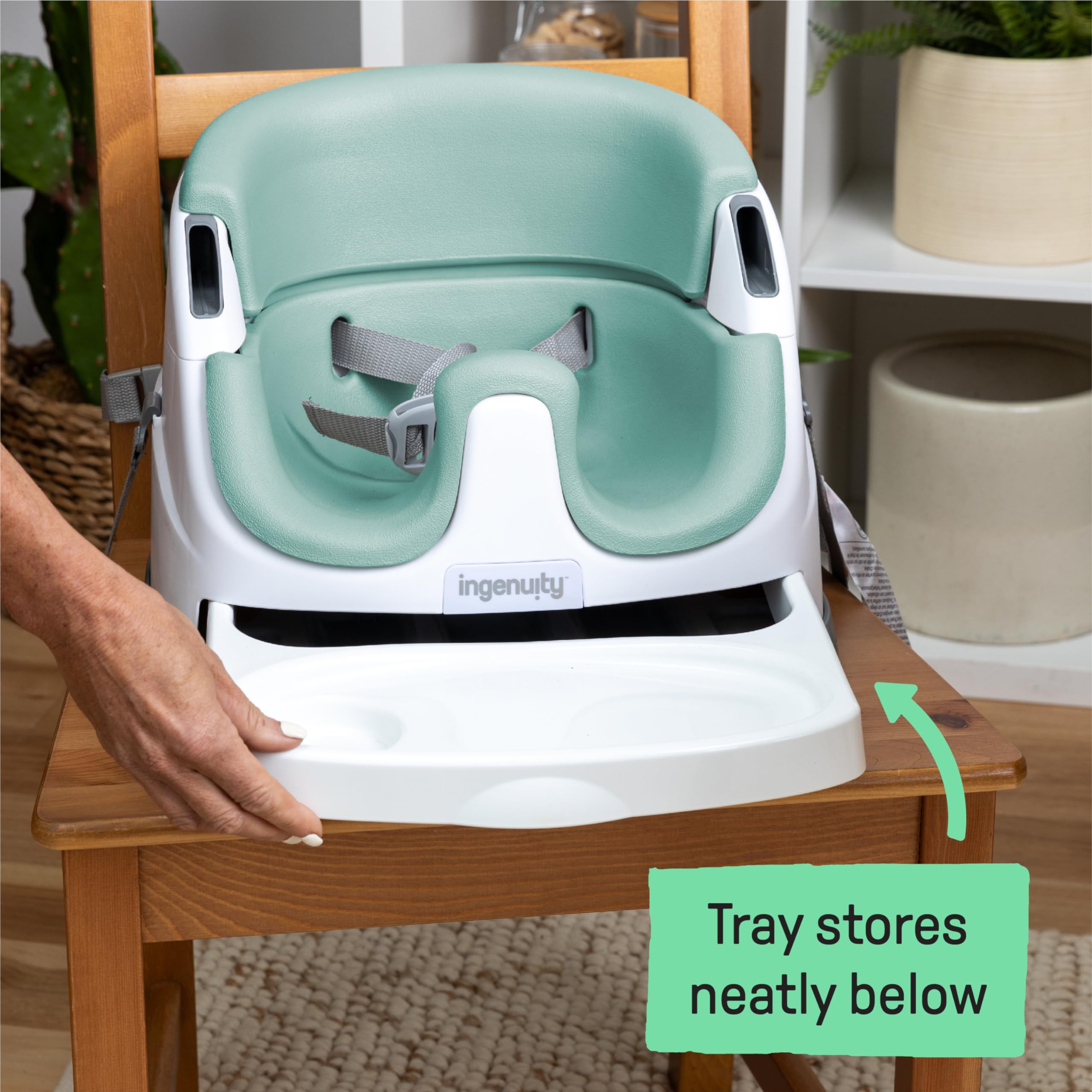 Foto 6 pulgar | Asiento De Suelo Con Alimentación Elevadora Y Asiento De Suelo Ingenuity Baby Base 2 En 1 - Venta Internacional.