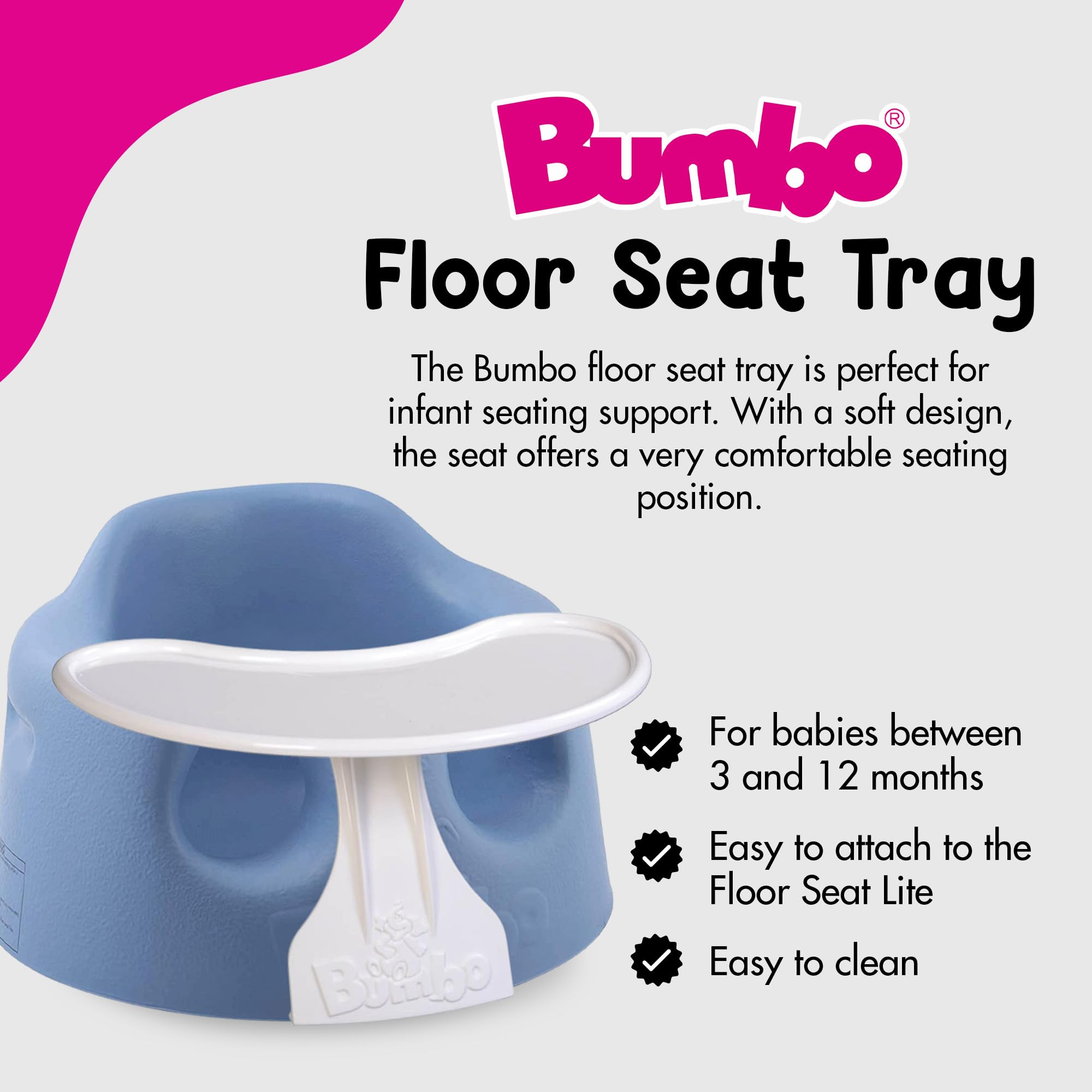 Foto 2 | Asiento De Suelo Para Bebé Bumbo Con Bandeja, Color Azul Claro - Venta Internacional.