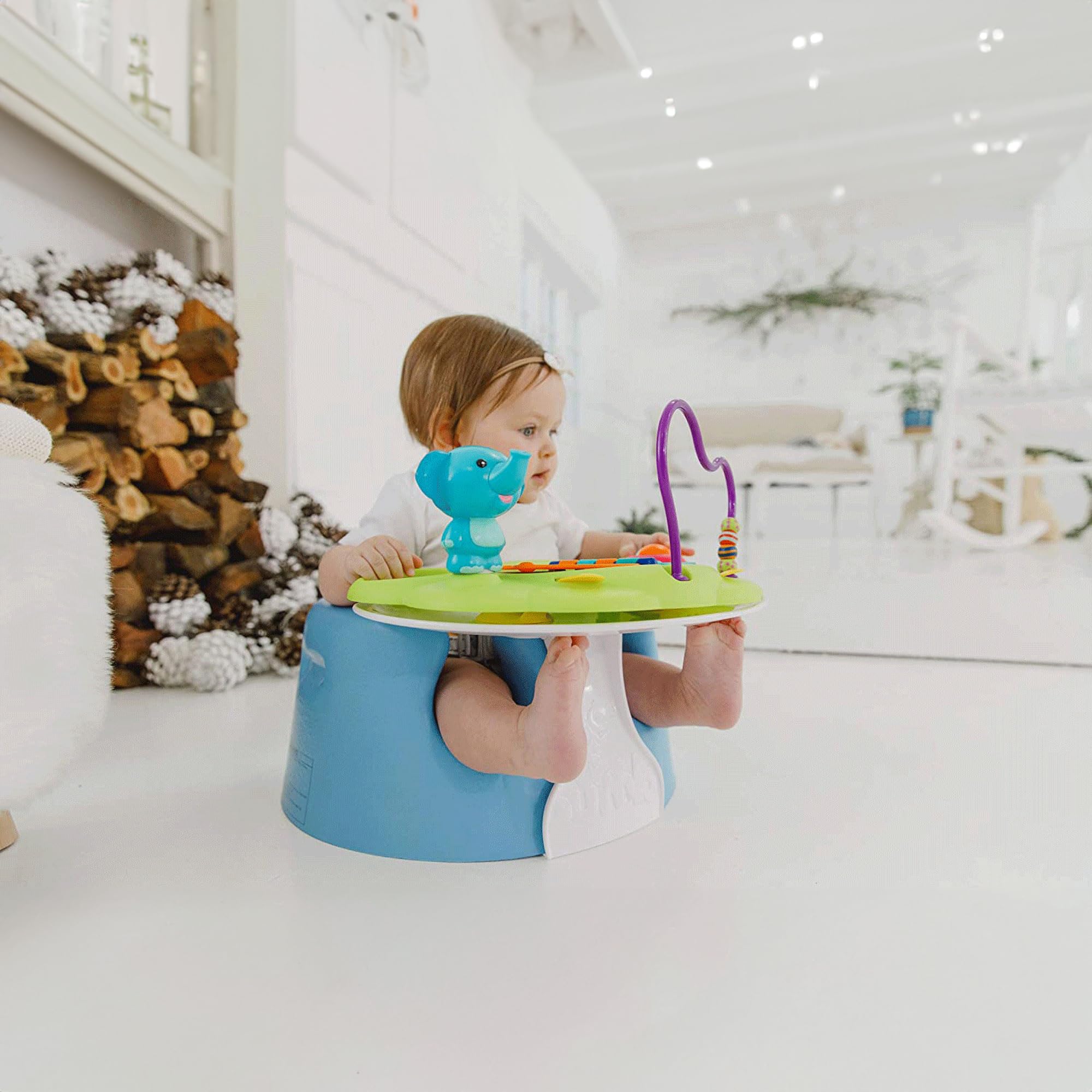 Foto 6 | Asiento De Suelo Para Bebé Bumbo Con Bandeja, Color Azul Claro - Venta Internacional.