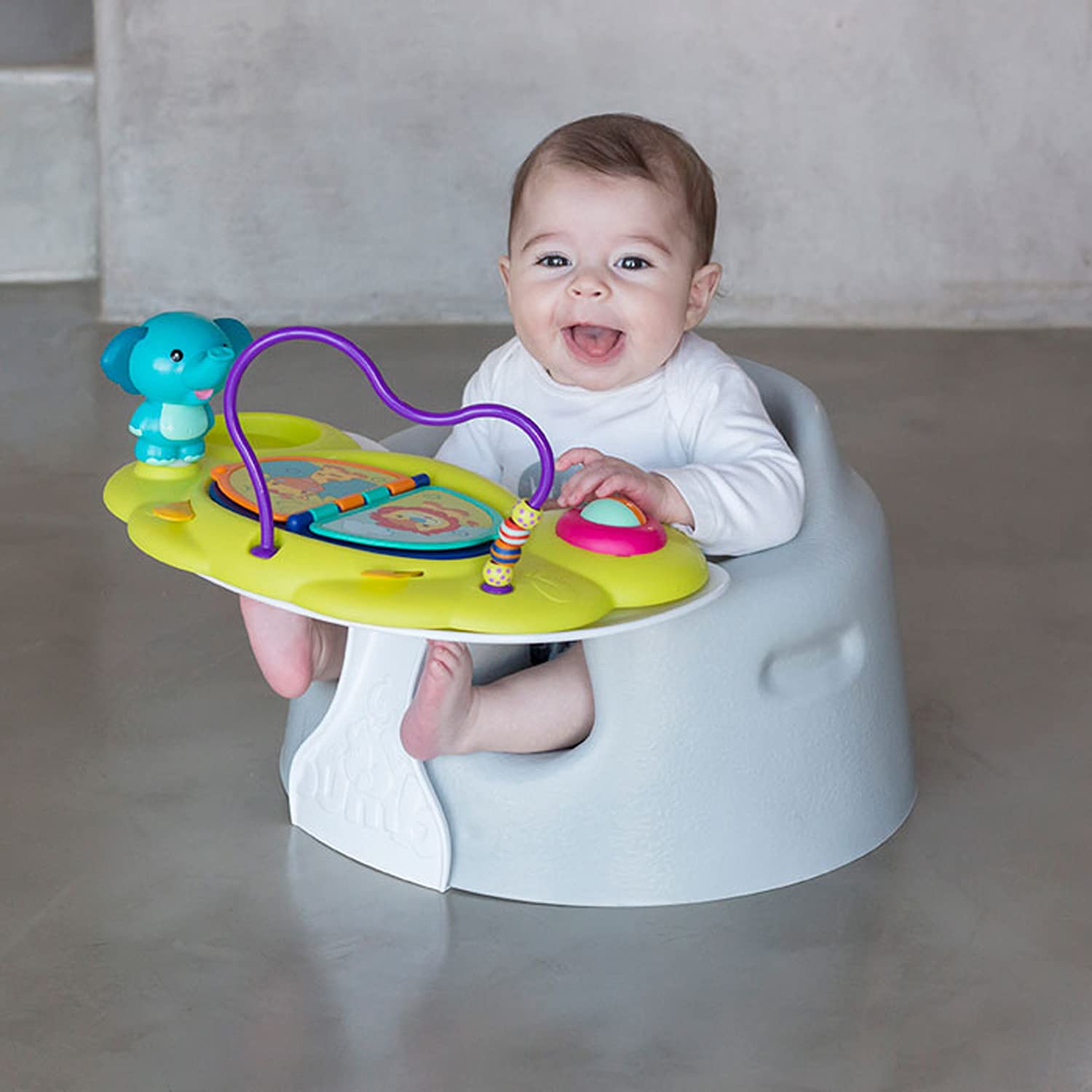 Foto 8 pulgar | Asiento De Suelo Para Bebé Bumbo Con Bandeja, Color Azul Claro - Venta Internacional.
