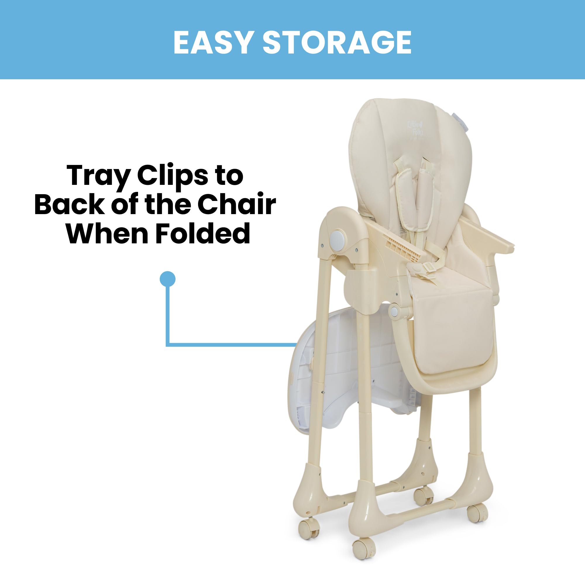 Foto 8 pulgar | Trona Delta Children Little Folks 2 En 1 Slimfold Cream - Venta Internacional.