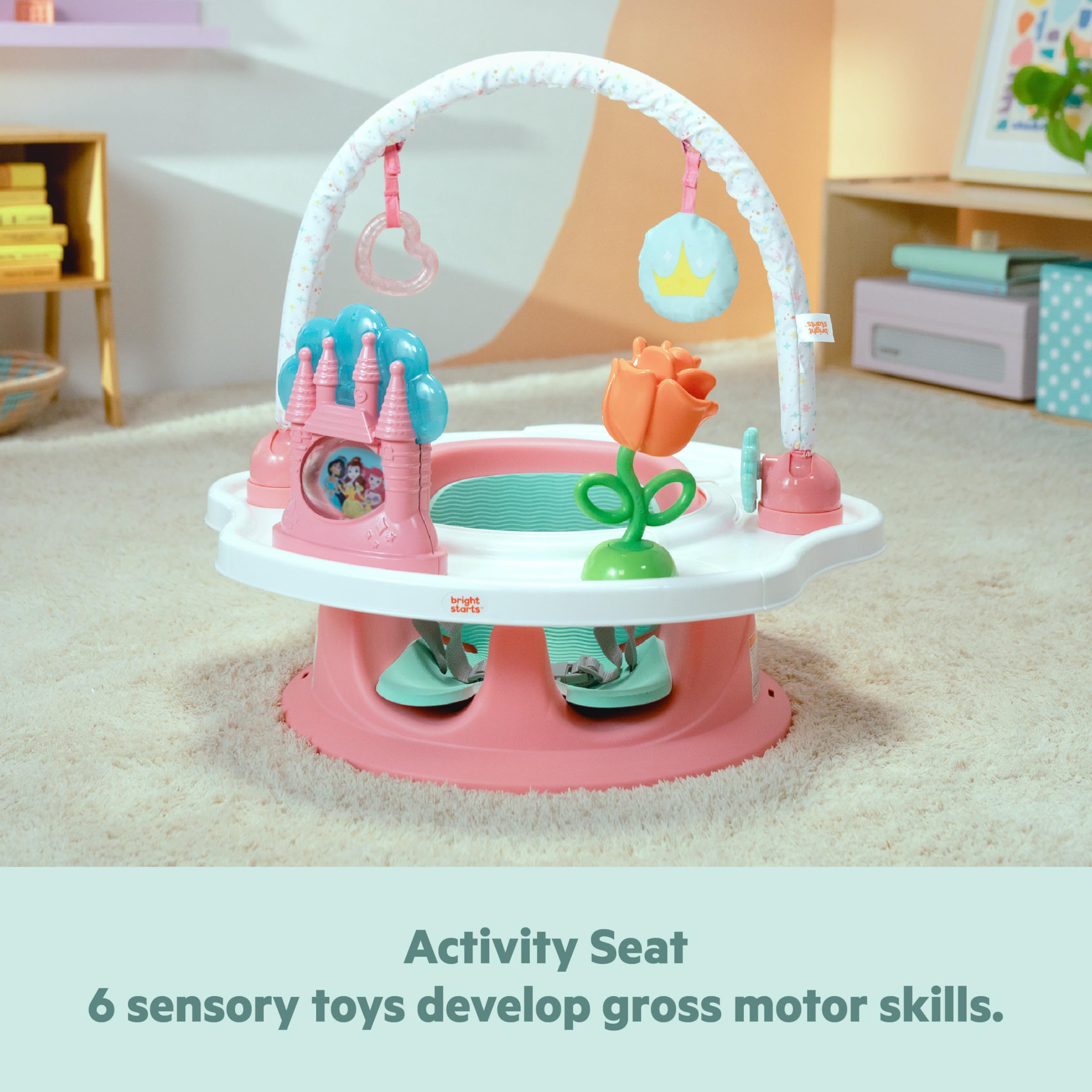 Foto 4 pulgar | Asiento Para Bebé Bright Starts Disney Princess Superseat Rosa - Venta Internacional.