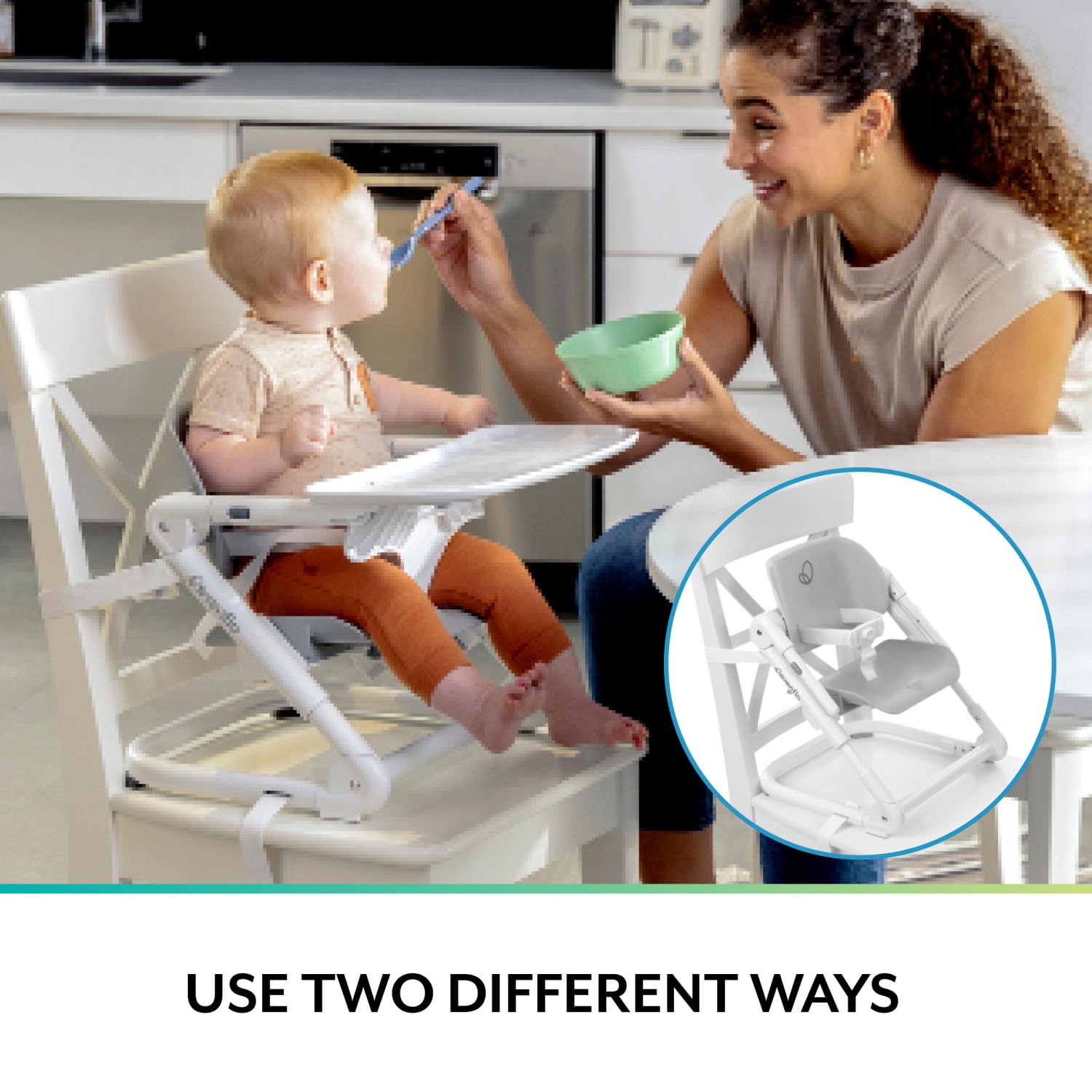 Foto 4 pulgar | Silla Elevadora Evenflo Eat & Go 2 En 1 Portátil Plegable - Venta Internacional.