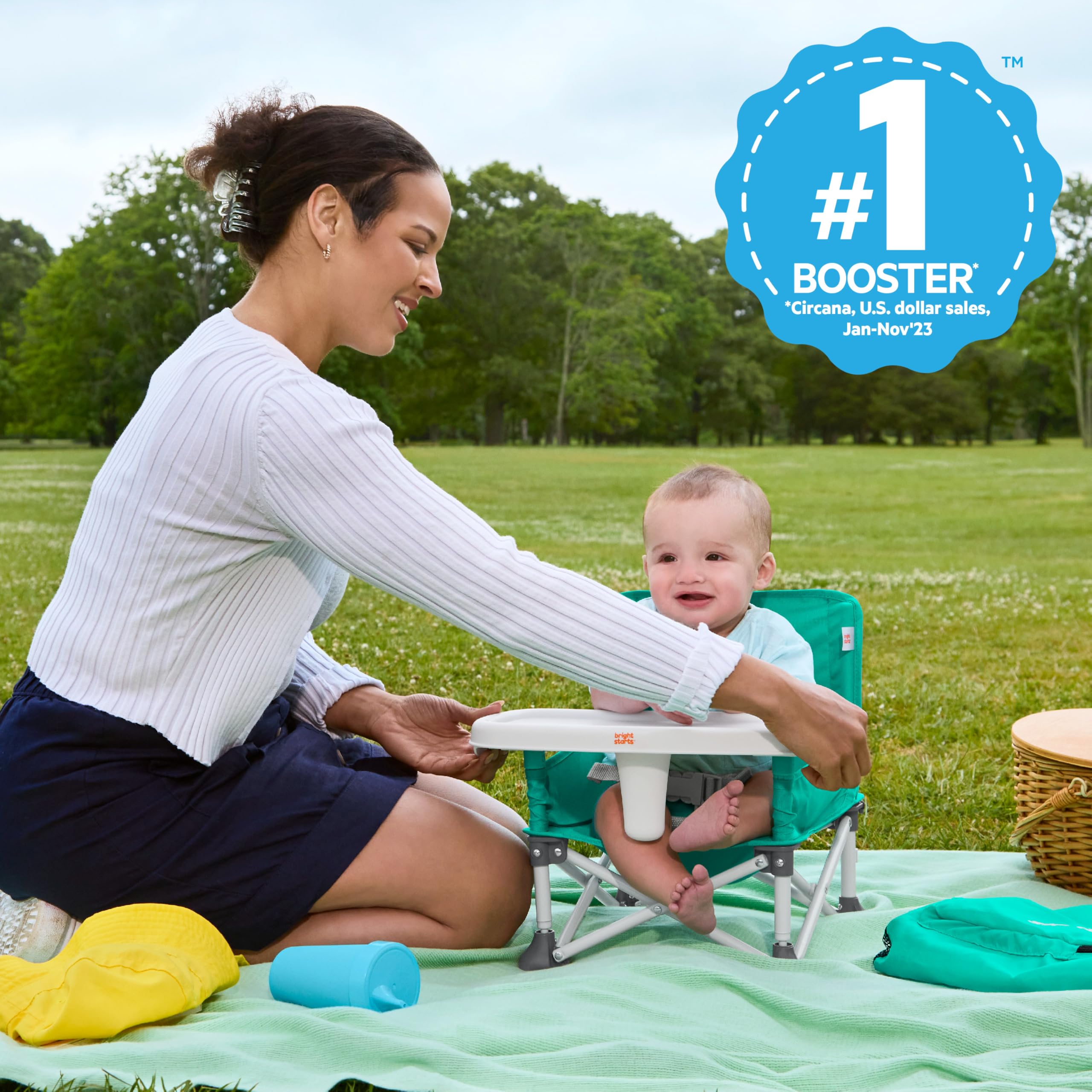 Foto 3 | Amplificador Portátil Bright Starts Pop 'n Sit Teal 6m-3y - Venta Internacional.