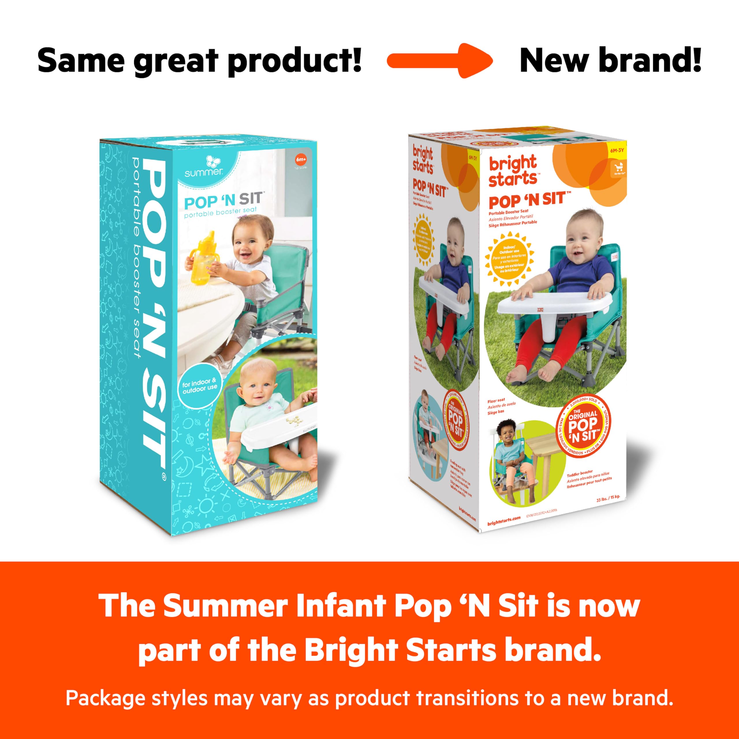 Foto 4 | Amplificador Portátil Bright Starts Pop 'n Sit Teal 6m-3y - Venta Internacional.
