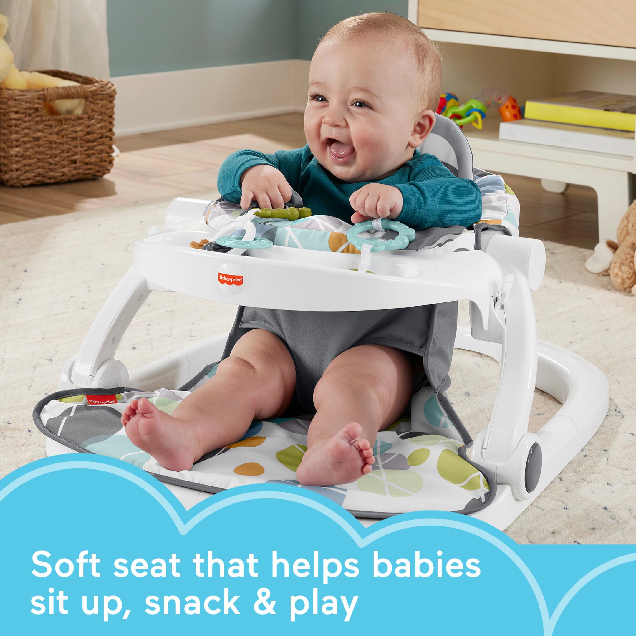 Foto 3 pulgar | Silla Portátil Para Bebés Fisher-price Sit-me-up Con Asiento De Suelo Sloth - Venta Internacional.