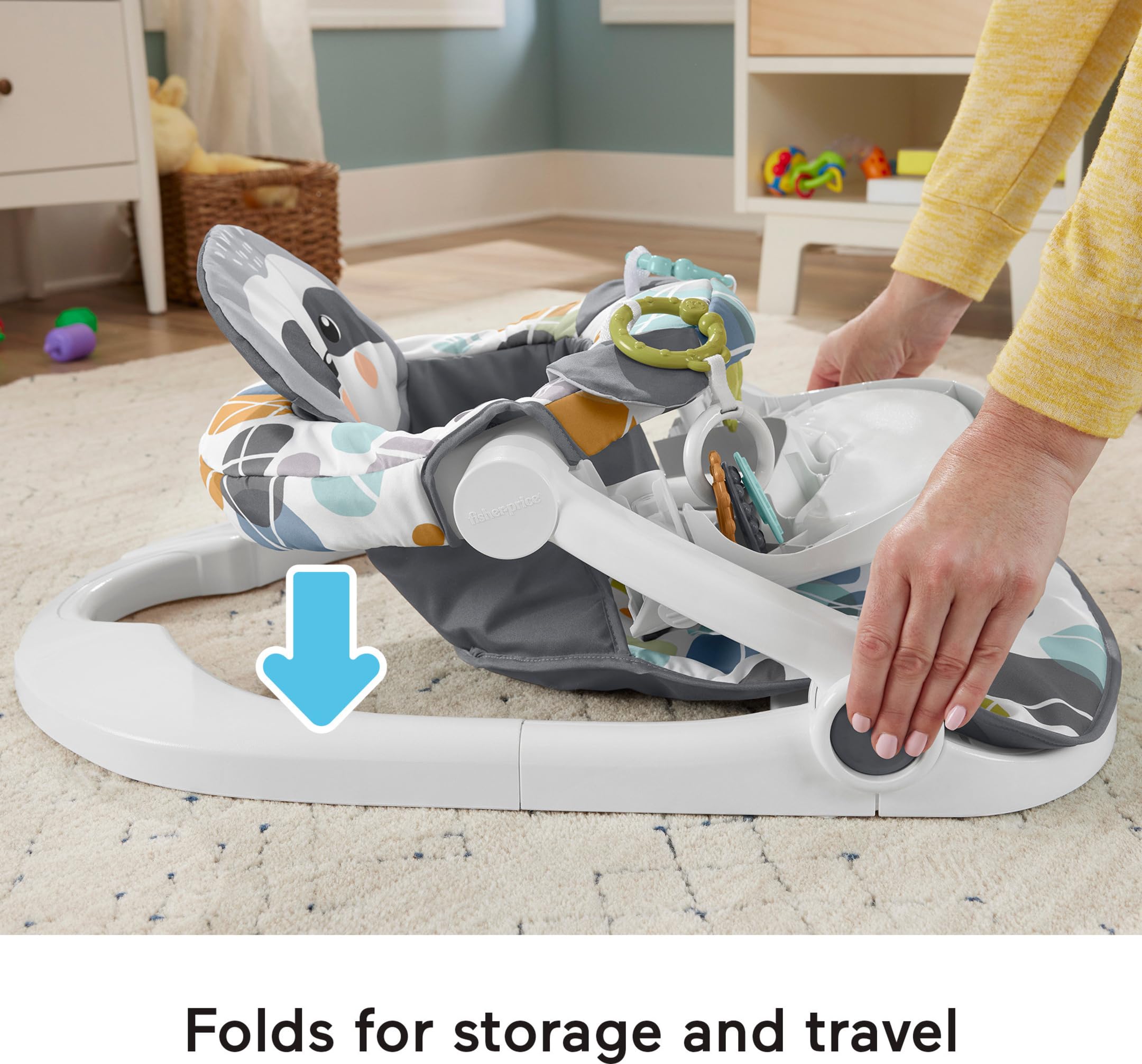 Foto 5 pulgar | Silla Portátil Para Bebés Fisher-price Sit-me-up Con Asiento De Suelo Sloth - Venta Internacional.